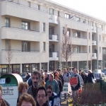 Rassemblement de recalculs devant l'ASSEDIC de Basse Normandie le 12 fvrier 2004 photo n14 